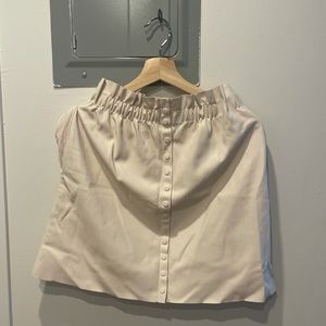 FOR SALE Zara faux leather skirt sz L Ivory
